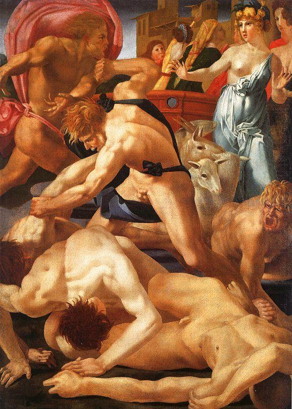 Rosso Fiorentino Moses Defending the Daughters of Jethro china oil painting image